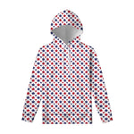 Red And Blue American Star Pattern Print Pullover Hoodie