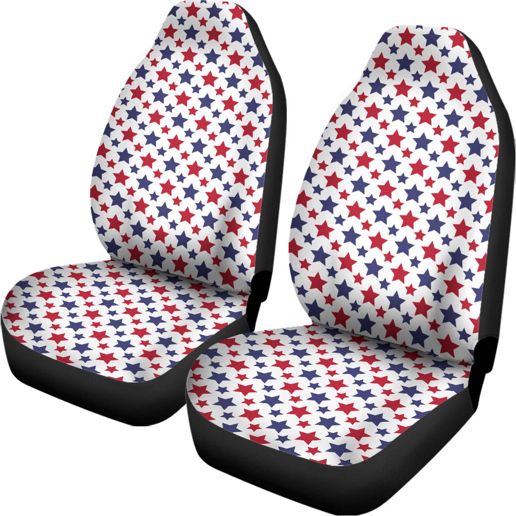 Red And Blue American Star Pattern Print Universal Fit Car Seat Covers