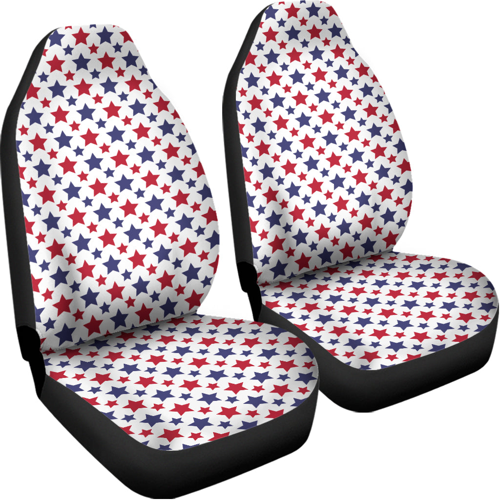 Red And Blue American Star Pattern Print Universal Fit Car Seat Covers