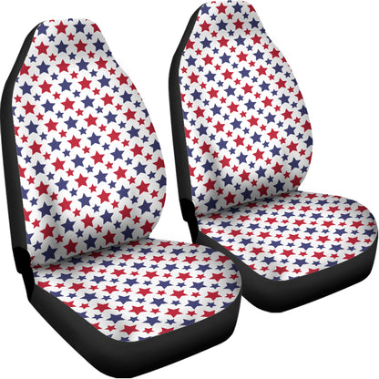 Red And Blue American Star Pattern Print Universal Fit Car Seat Covers