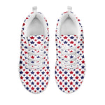 Red And Blue American Star Pattern Print White Sneakers