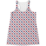 Red And Blue American Star Pattern Print Women's Racerback Tank Top