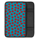 Red And Blue Carnation Pattern Print Car Center Console Cover