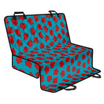 Red And Blue Carnation Pattern Print Pet Car Back Seat Cover