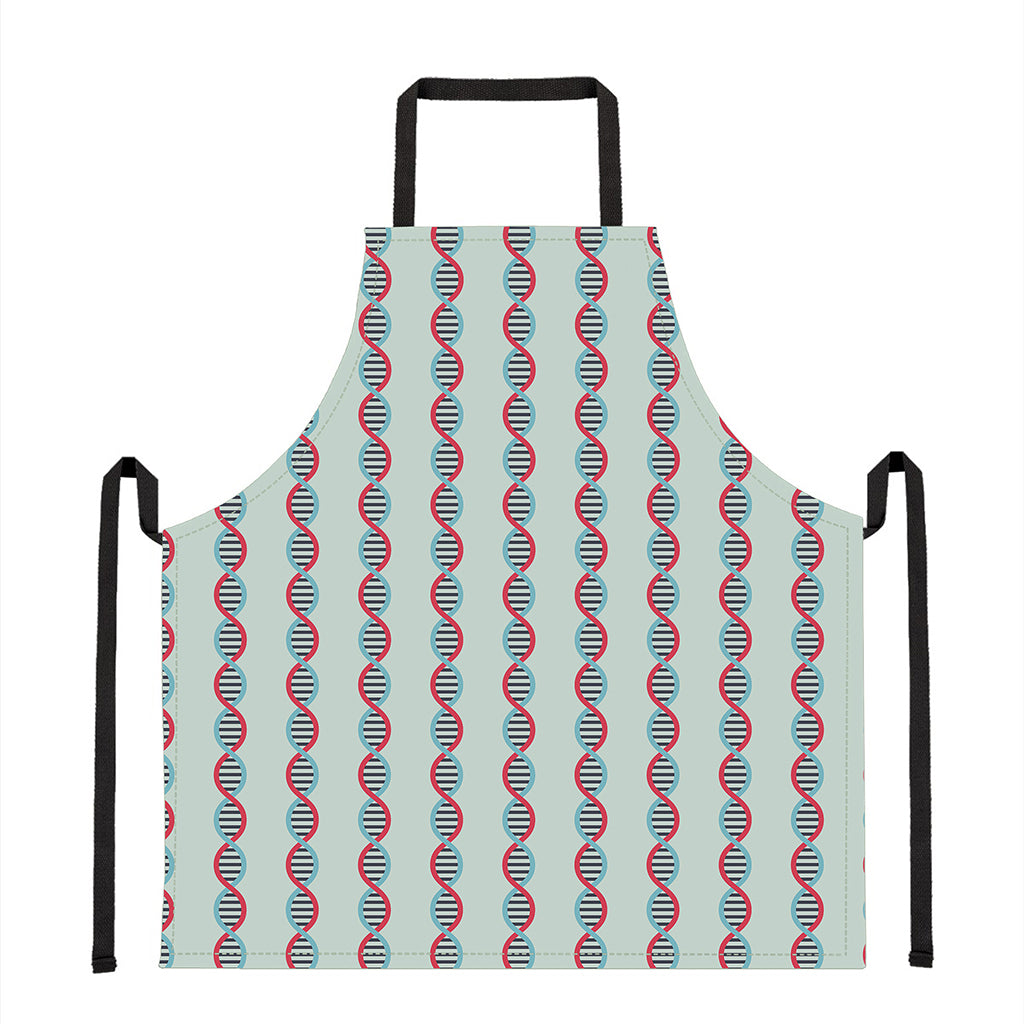 Red And Blue DNA Pattern Print Apron