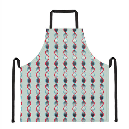 Red And Blue DNA Pattern Print Apron