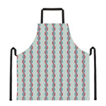 Red And Blue DNA Pattern Print Apron