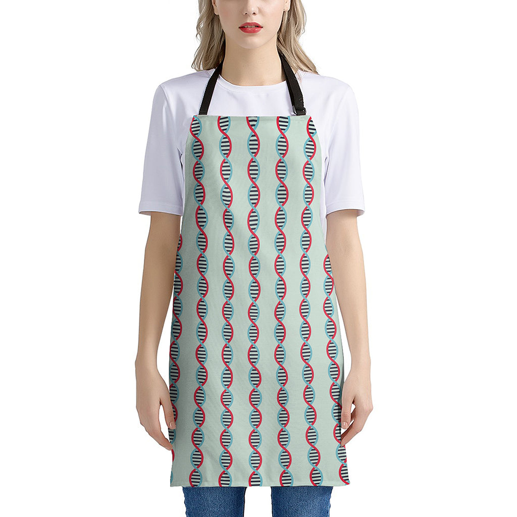 Red And Blue DNA Pattern Print Apron