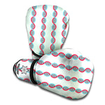 Red And Blue DNA Pattern Print Boxing Gloves
