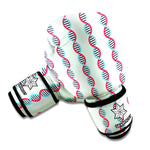 Red And Blue DNA Pattern Print Boxing Gloves