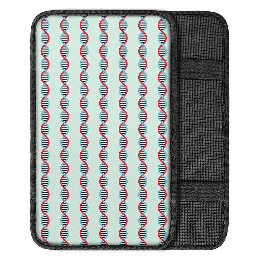 Red And Blue DNA Pattern Print Car Center Console Cover