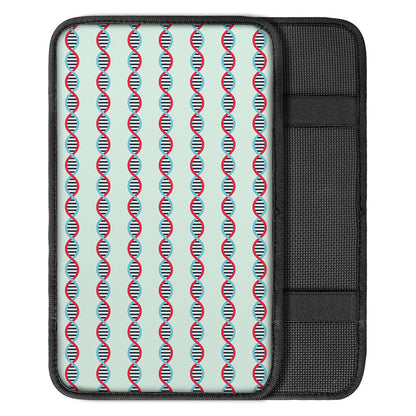 Red And Blue DNA Pattern Print Car Center Console Cover