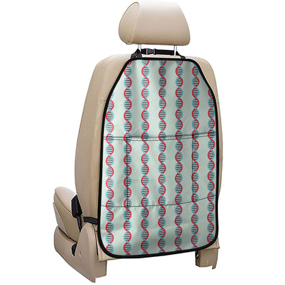 Red And Blue DNA Pattern Print Car Seat Organizers