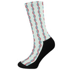 Red And Blue DNA Pattern Print Crew Socks