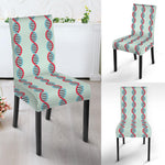 Red And Blue DNA Pattern Print Dining Chair Slipcover