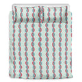 Red And Blue DNA Pattern Print Duvet Cover Bedding Set