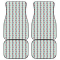 Red And Blue DNA Pattern Print Front and Back Car Floor Mats