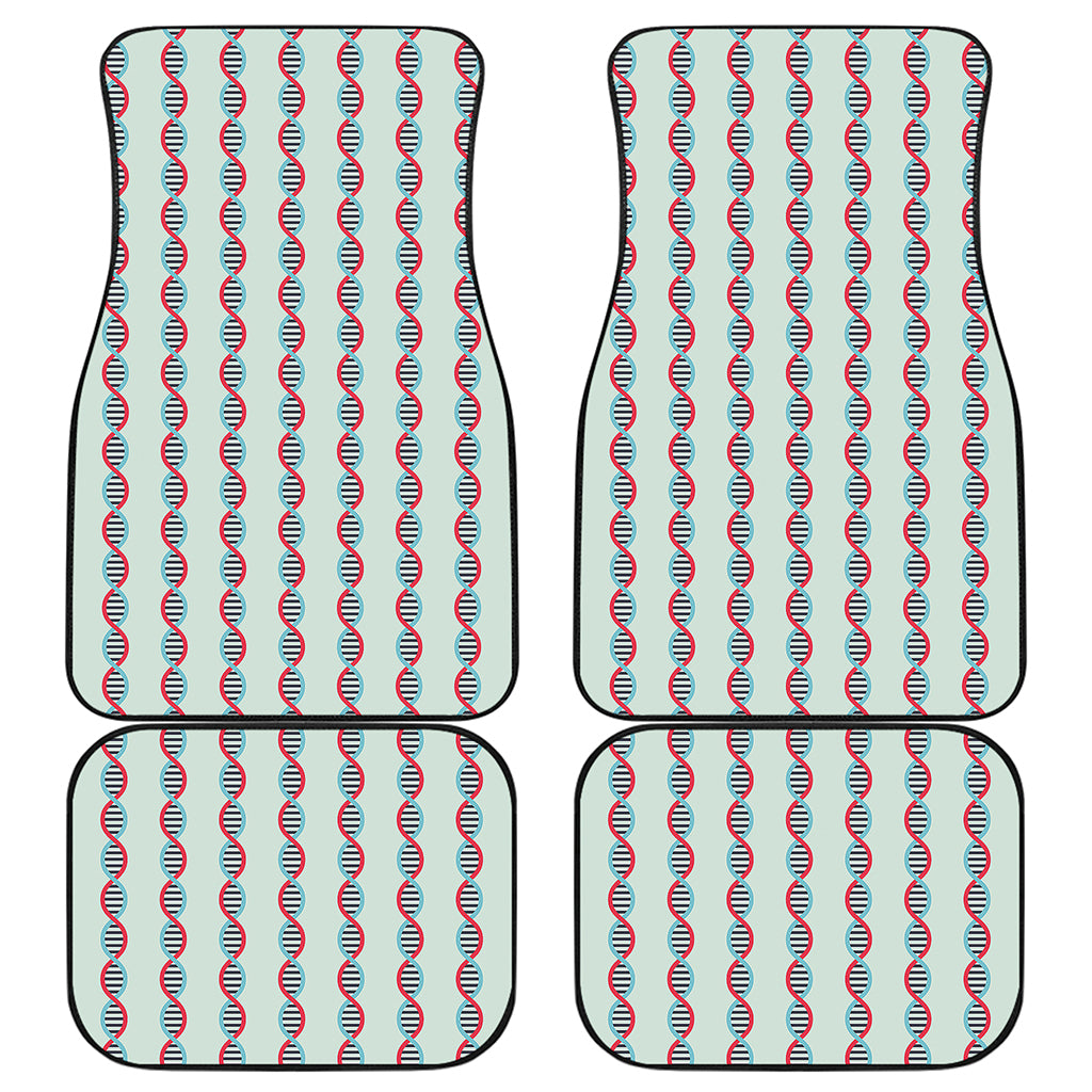 Red And Blue DNA Pattern Print Front and Back Car Floor Mats