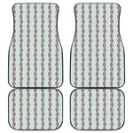 Red And Blue DNA Pattern Print Front and Back Car Floor Mats