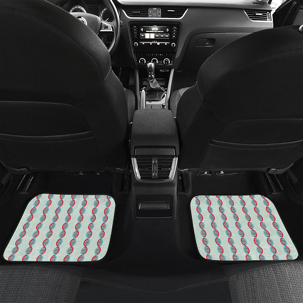 Red And Blue DNA Pattern Print Front and Back Car Floor Mats