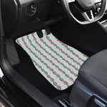 Red And Blue DNA Pattern Print Front and Back Car Floor Mats