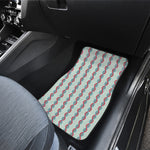 Red And Blue DNA Pattern Print Front and Back Car Floor Mats