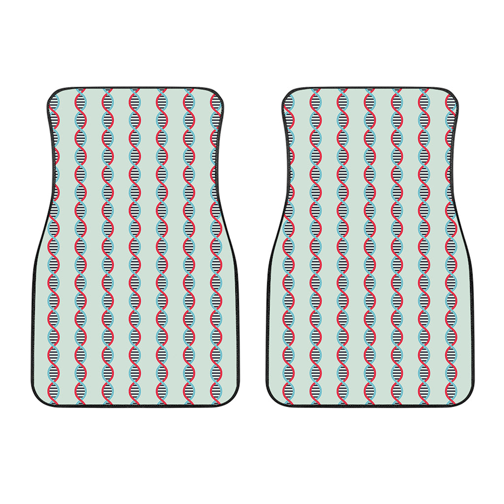Red And Blue DNA Pattern Print Front Car Floor Mats