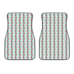 Red And Blue DNA Pattern Print Front Car Floor Mats