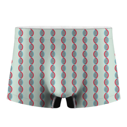 Red And Blue DNA Pattern Print Men's Boxer Briefs