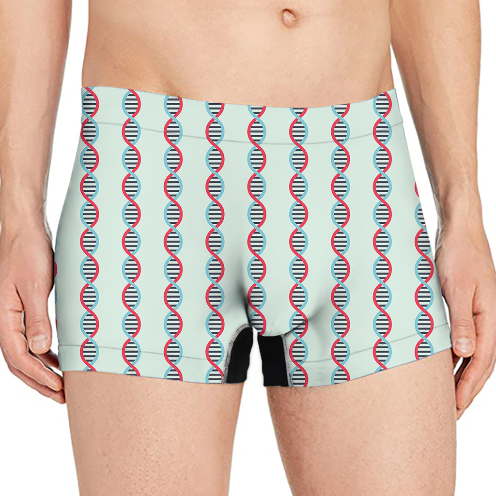 Red And Blue DNA Pattern Print Men's Boxer Briefs