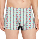 Red And Blue DNA Pattern Print Men's Boxer Briefs