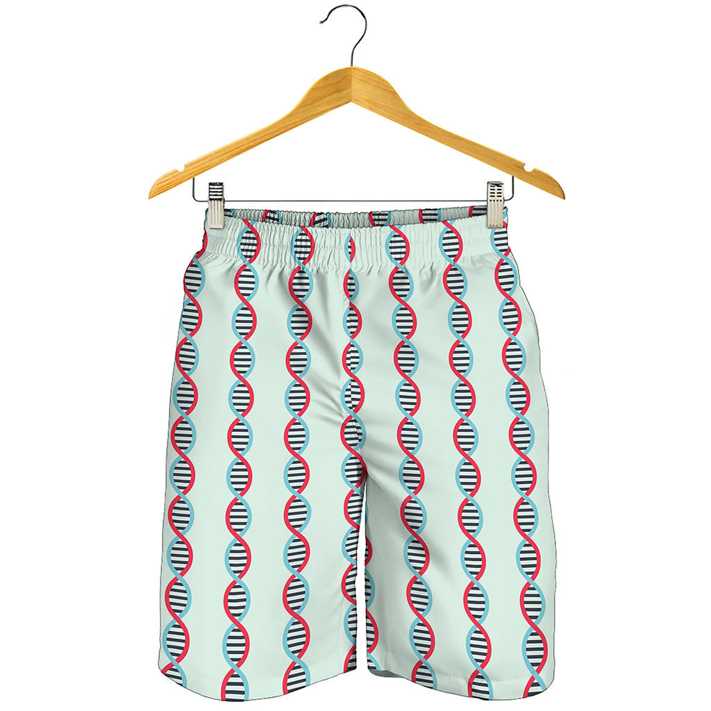 Red And Blue DNA Pattern Print Men's Shorts