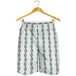Red And Blue DNA Pattern Print Men's Shorts