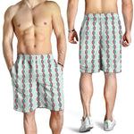 Red And Blue DNA Pattern Print Men's Shorts