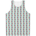 Red And Blue DNA Pattern Print Men's Tank Top