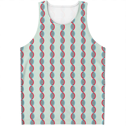 Red And Blue DNA Pattern Print Men's Tank Top