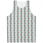 Red And Blue DNA Pattern Print Men's Tank Top
