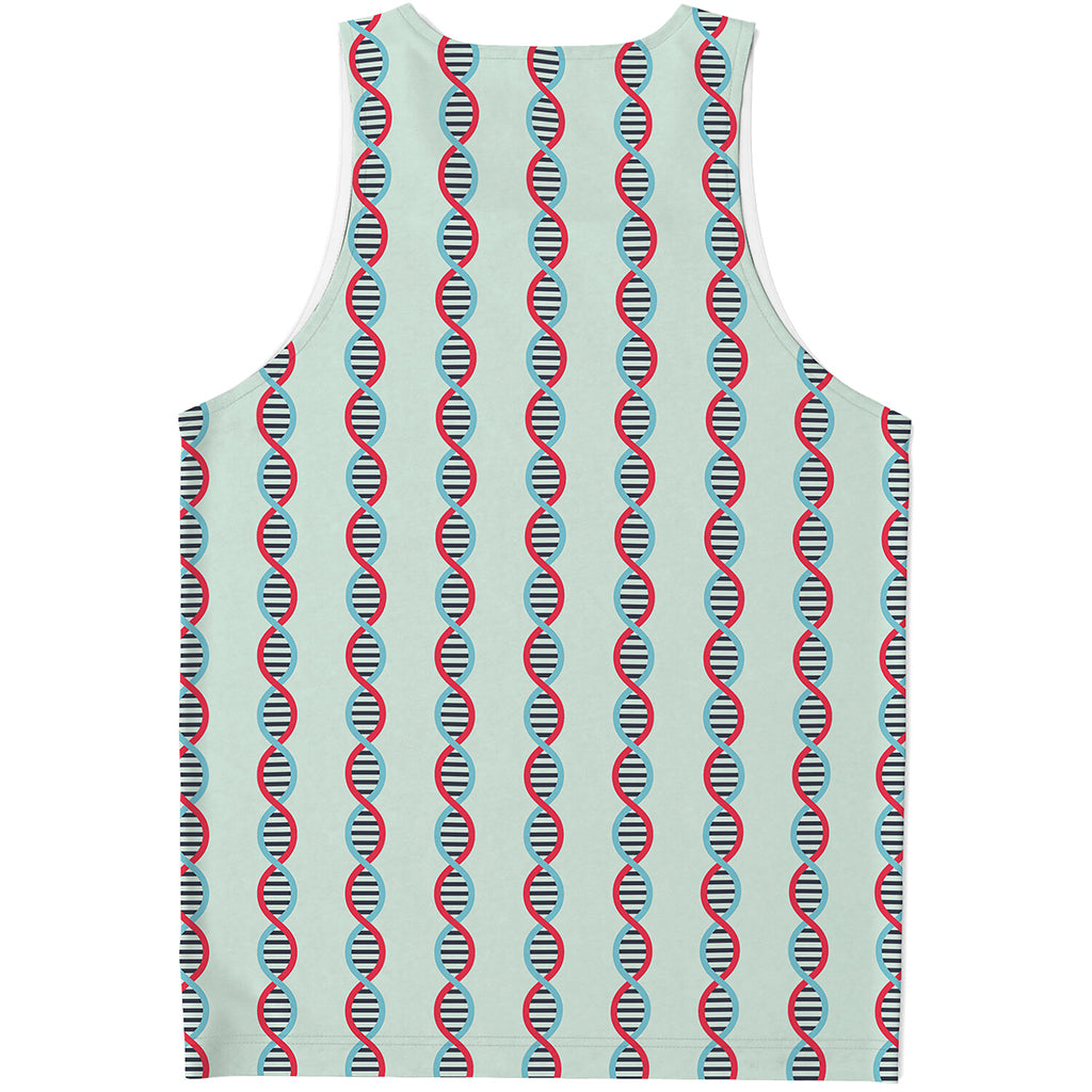 Red And Blue DNA Pattern Print Men's Tank Top