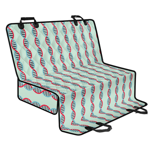 Red And Blue DNA Pattern Print Pet Car Back Seat Cover