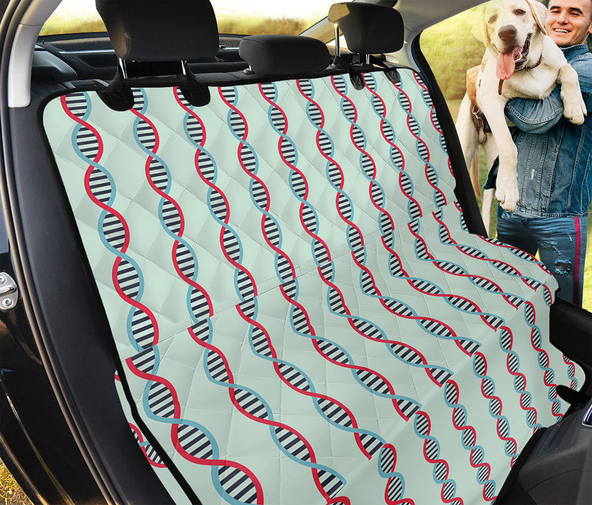 Red And Blue DNA Pattern Print Pet Car Back Seat Cover