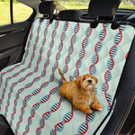 Red And Blue DNA Pattern Print Pet Car Back Seat Cover