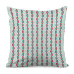 Red And Blue DNA Pattern Print Pillow Cover