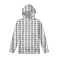 Red And Blue DNA Pattern Print Pullover Hoodie