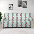 Red And Blue DNA Pattern Print Sofa Cover
