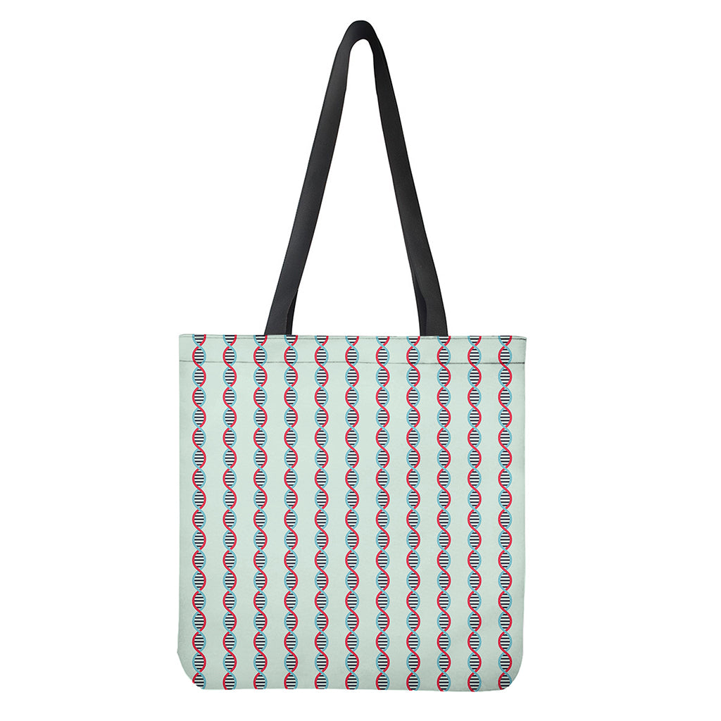 Red And Blue DNA Pattern Print Tote Bag