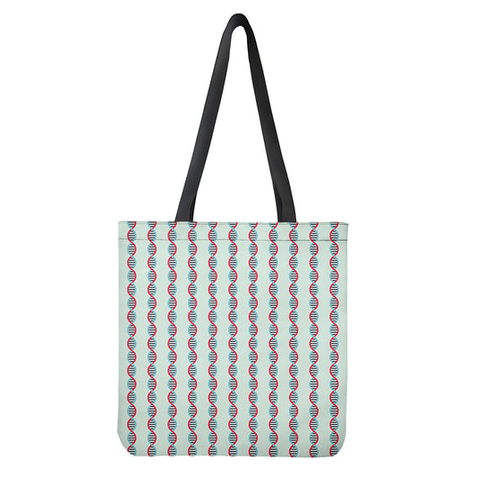 Red And Blue DNA Pattern Print Tote Bag