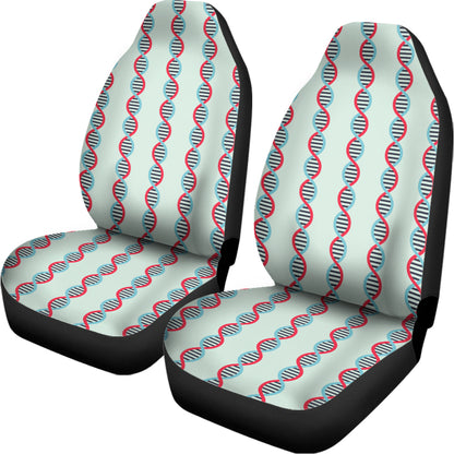 Red And Blue DNA Pattern Print Universal Fit Car Seat Covers
