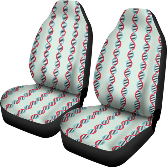 Red And Blue DNA Pattern Print Universal Fit Car Seat Covers