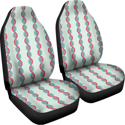 Red And Blue DNA Pattern Print Universal Fit Car Seat Covers