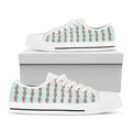 Red And Blue DNA Pattern Print White Low Top Sneakers